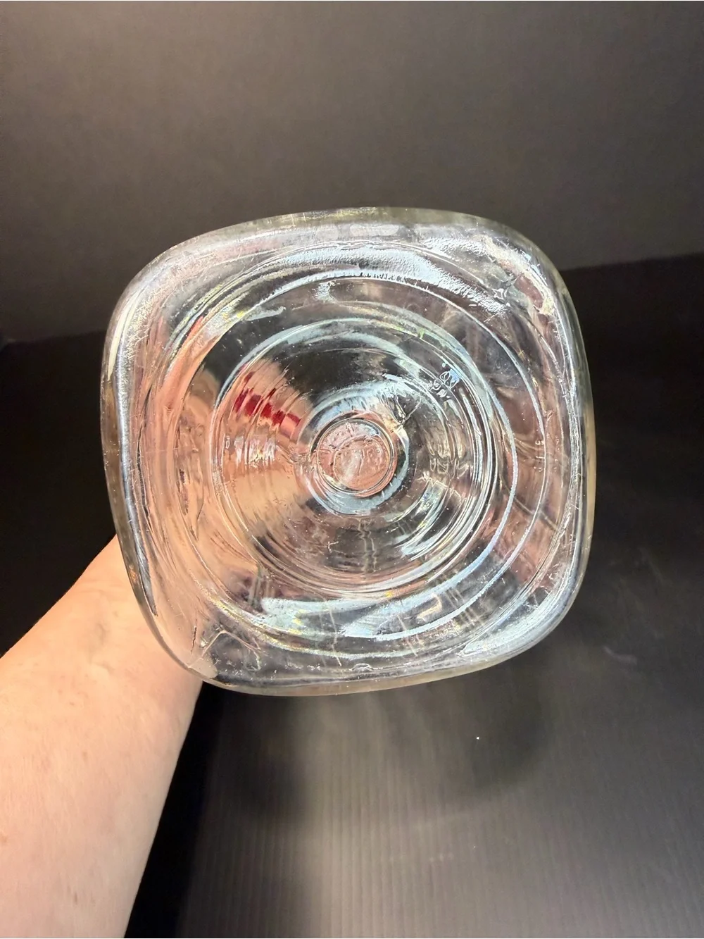Vintage Ball Perfect Mason Jar Clear Square Ribbed Half Gallon 1933-1942 Rd Heel